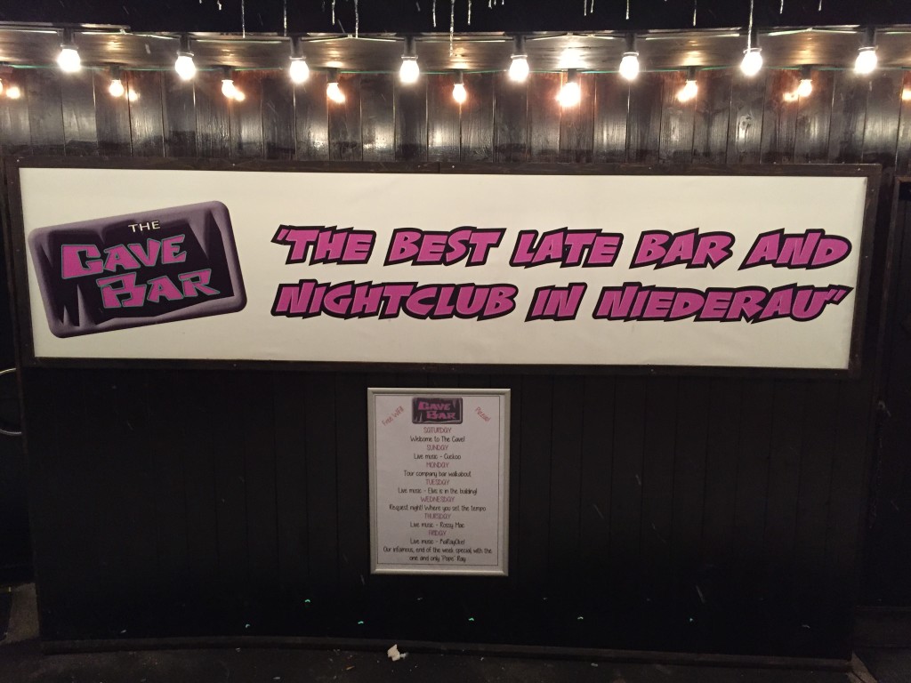 The Cave Bar - "best late bar and nightclub in Niederau" (in fact the only "nightclub" in Niederau)